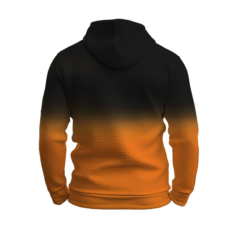 Gavin | Men's Halloween Graphic Hoodie, Textured Autumn Hoodie | The Dress Cellar | Gray