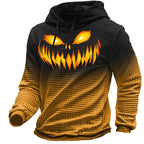 Gavin | Men's Halloween Graphic Hoodie, Textured Autumn Hoodie | The Dress Cellar