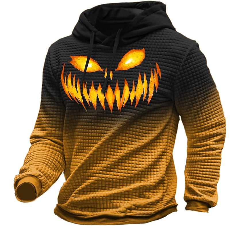 Gavin | Men's Halloween Graphic Hoodie, Textured Autumn Hoodie | The Dress Cellar