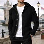 Gavin | Men's Knit Cardigan, Soft Everyday Cardigan | The Dress Cellar | Black