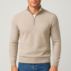 Eric | Men's Textured Merino Wool V-Neck Sweater, Structured Knit Sweater | The Dress Cellar