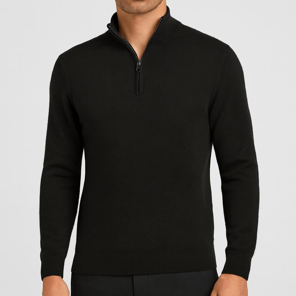 Eric | Men's Textured Merino Wool V-Neck Sweater, Structured Knit Sweater | The Dress Cellar