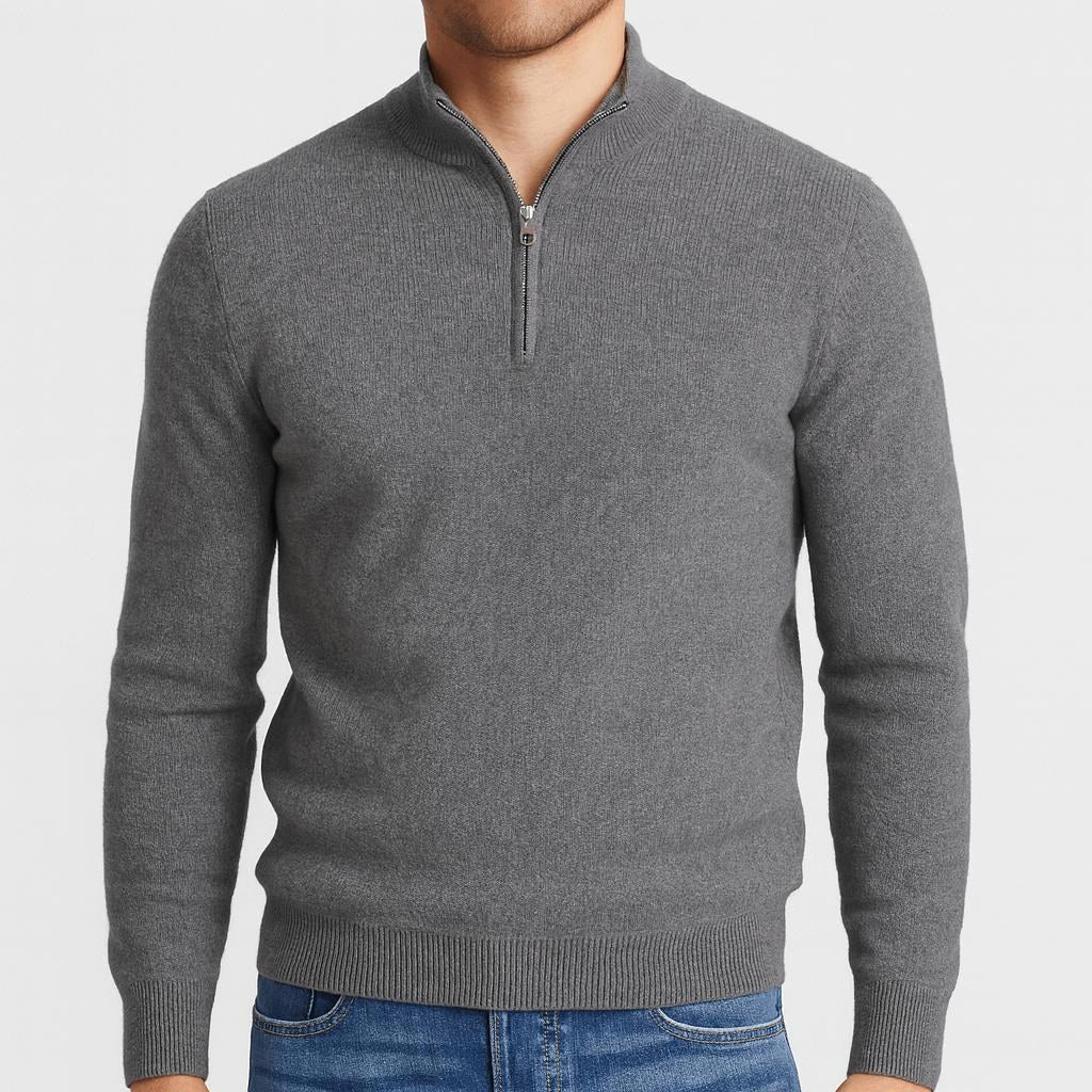 Eric | Men's Textured Merino Wool V-Neck Sweater, Structured Knit Sweater | The Dress Cellar