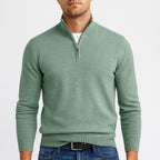 Eric | Men's Textured Merino Wool V-Neck Sweater, Structured Knit Sweater | The Dress Cellar