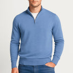 Eric | Men's Textured Merino Wool V-Neck Sweater, Structured Knit Sweater | The Dress Cellar