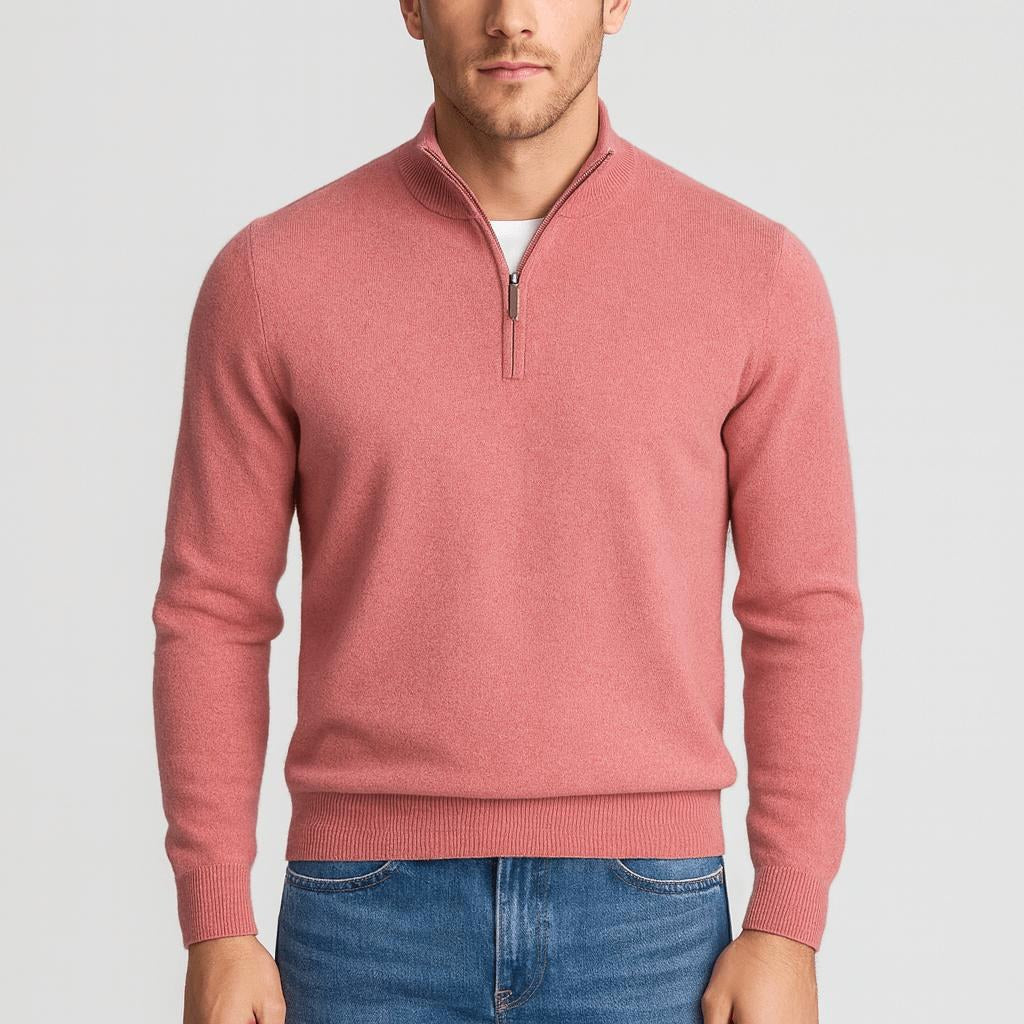 Eric | Men's Textured Merino Wool V-Neck Sweater, Structured Knit Sweater | The Dress Cellar