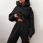 Danielle | Women's Oversized Hooded Loungewear Set, Wide-Leg Two-Piece Set | The Dress Cellar