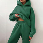 Danielle | Women's Oversized Hooded Loungewear Set, Wide-Leg Two-Piece Set | The Dress Cellar