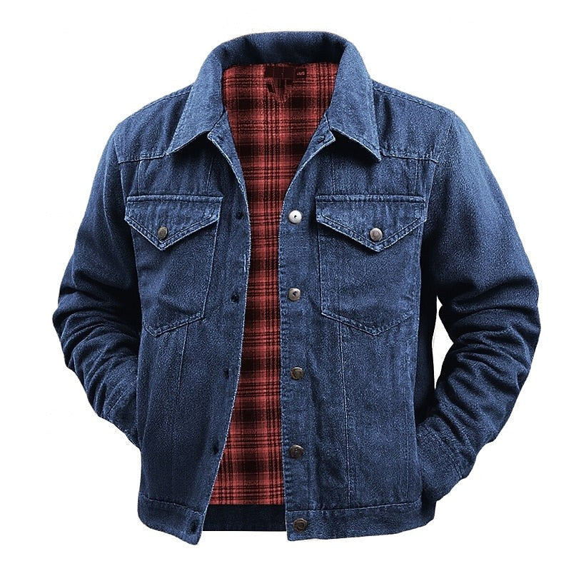 Arthur | Men's Durable Utility Jacket with Checked Lining, Relaxed Fit Fall Jacket | The Dress Cellar