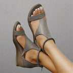 Grace | Women's Orthopedic Vegan Leather Sandals - Gray