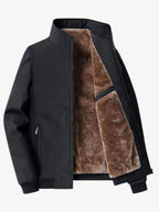 Grant | Men's Waterproof Jacket with Thermal Fleece Lining, Smart Autumn Coat | The Dress Cellar | Black