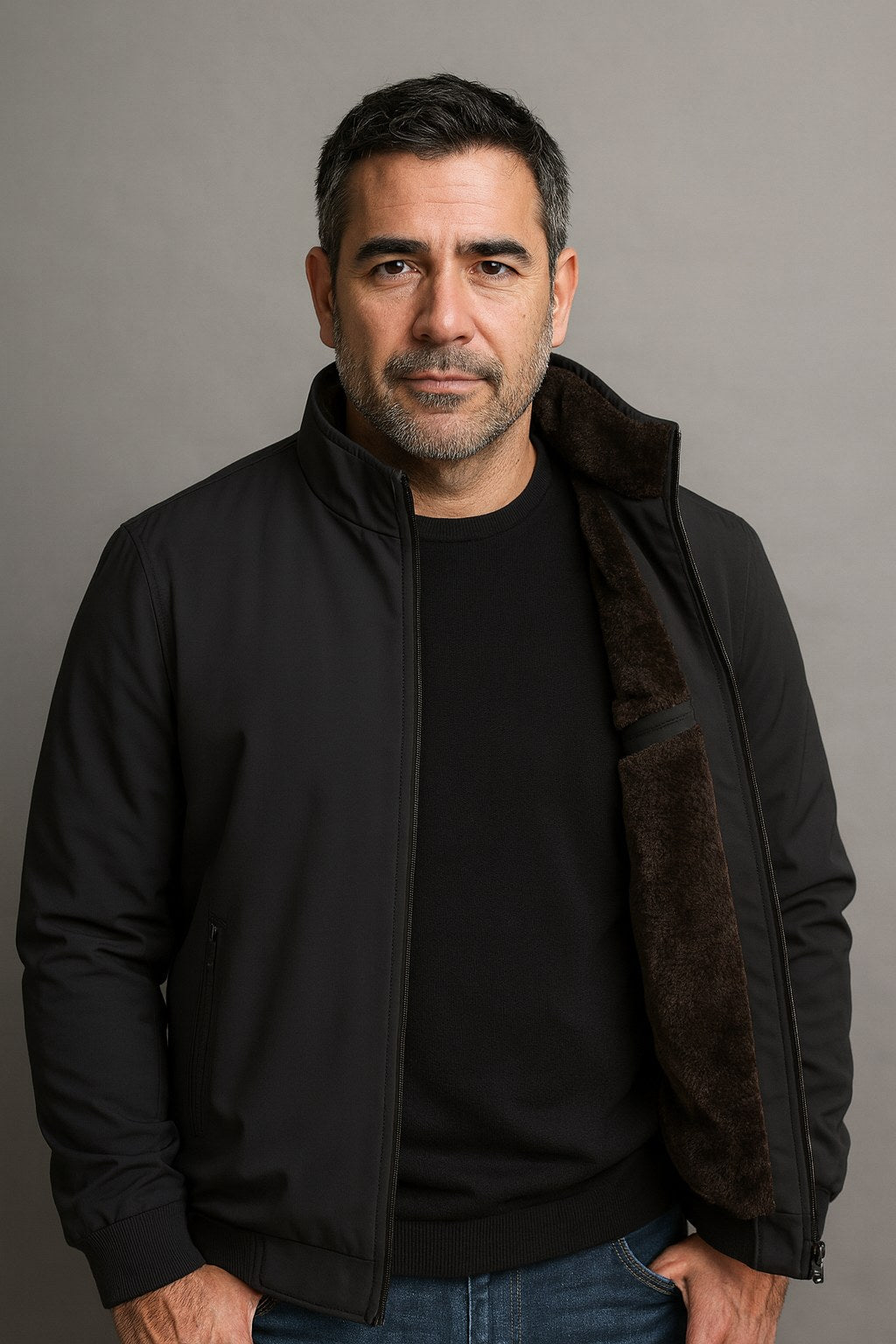 Grant | Men's Waterproof Jacket with Thermal Fleece Lining, Smart Autumn Coat | The Dress Cellar