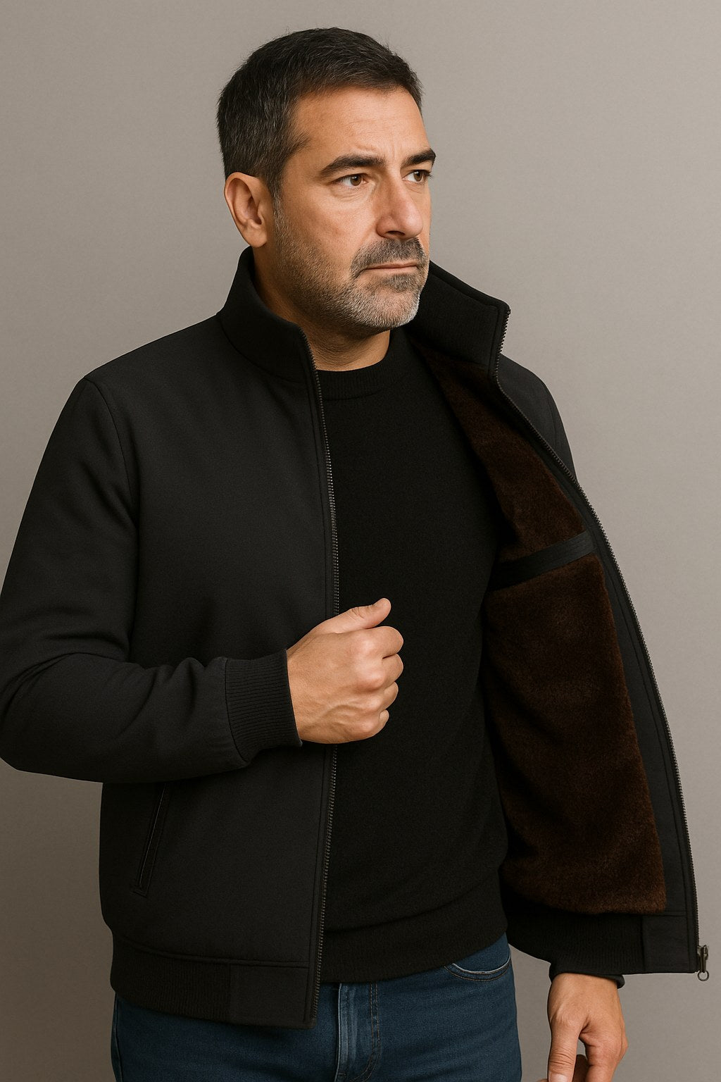 Grant | Men's Waterproof Jacket with Thermal Fleece Lining, Smart Autumn Coat | The Dress Cellar