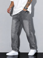 Gregory | Men's Cotton-Blend Pants in Solid Color, Relaxed-Fit Jeans | The Dress Cellar