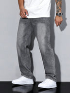 Gregory | Men's Cotton-Blend Pants in Solid Color, Relaxed-Fit Jeans | The Dress Cellar