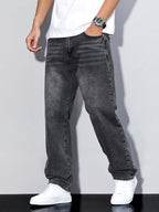 Gregory | Men's Cotton-Blend Pants in Solid Color, Relaxed-Fit Jeans | The Dress Cellar