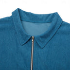 Terry | Men's Ribbed Zip Jacket, Relaxed Fit Casual Jacket | The Dress Cellar