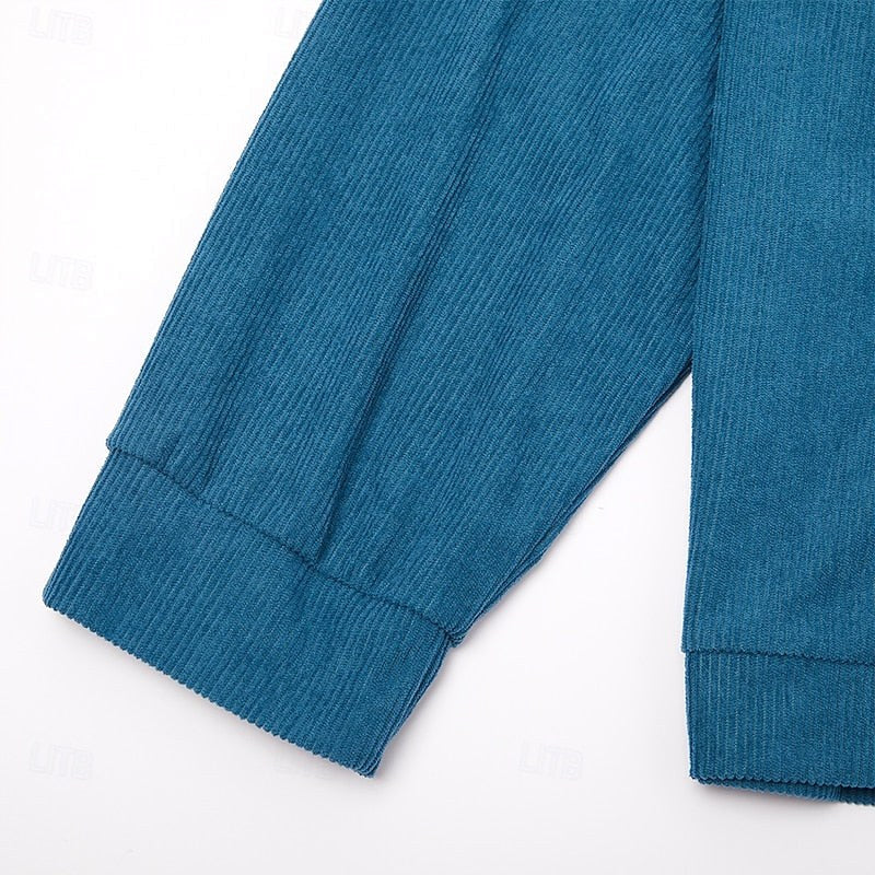 Terry | Men's Ribbed Zip Jacket, Relaxed Fit Casual Jacket | The Dress Cellar