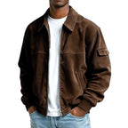 Terry | Men's Ribbed Zip Jacket, Relaxed Fit Casual Jacket | The Dress Cellar