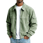 Terry | Men's Ribbed Zip Jacket, Relaxed Fit Casual Jacket | The Dress Cellar