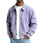Terry | Men's Ribbed Zip Jacket, Relaxed Fit Casual Jacket | The Dress Cellar