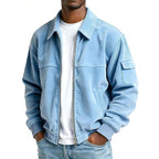 Terry | Men's Ribbed Zip Jacket, Relaxed Fit Casual Jacket | The Dress Cellar