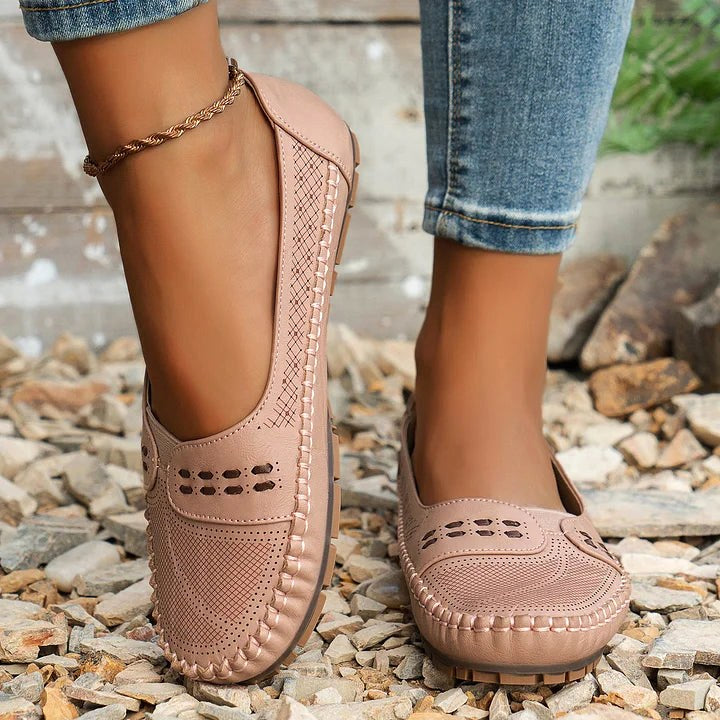 Harper | Women's Comfortable Slip-On Flats - Light Pink