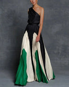 Harper | Women's Maxi Dress with Shoulder Detail - Green