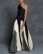 Harper | Women's Maxi Dress with Shoulder Detail - Grey