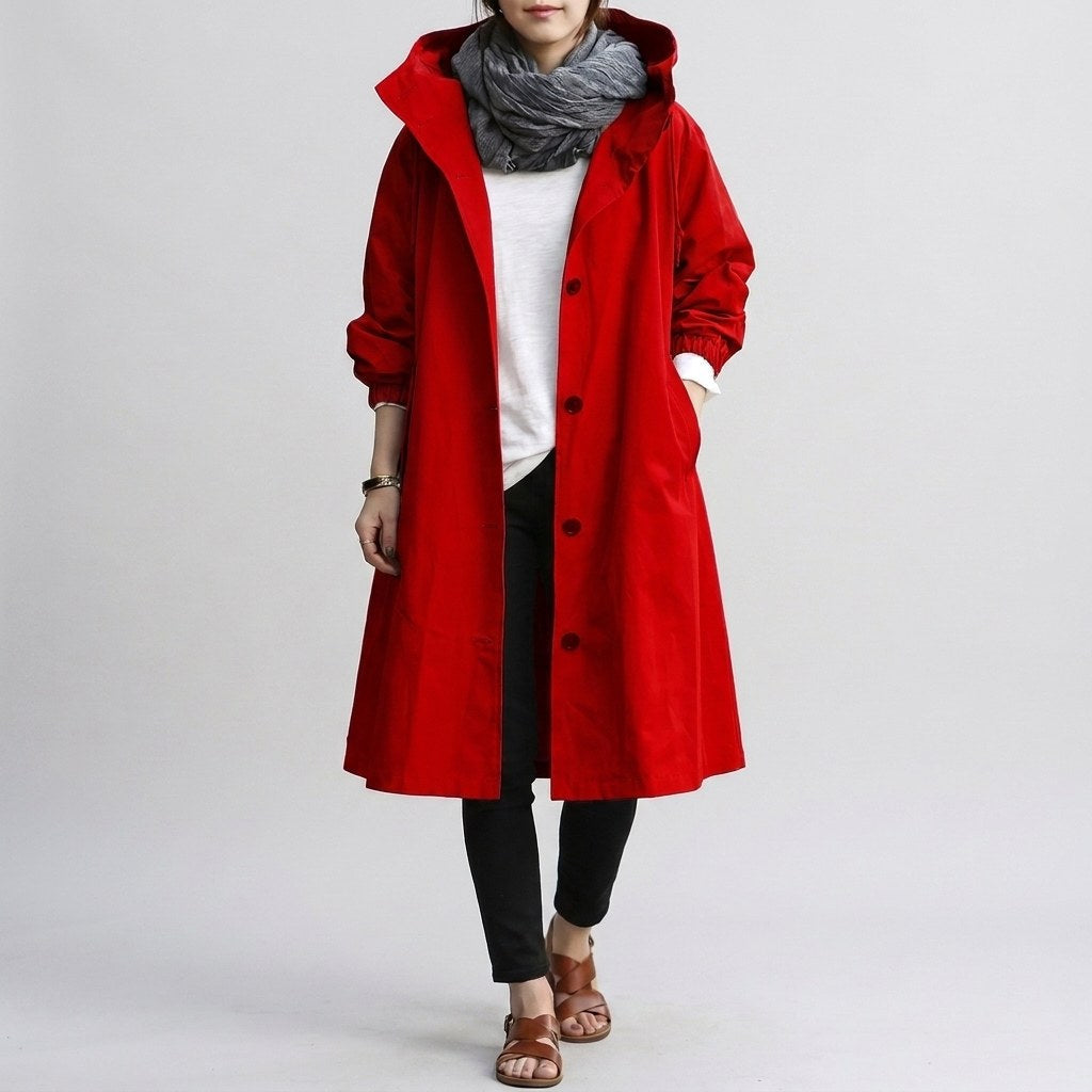 Harriet | Women's Relaxed-Fit Waterproof Jacket, Hooded Rain Coat | The Dress Cellar