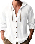 Roy | Men's Hooded Long-Sleeve Shirt, Relaxed-Fit Casual Shirt | The Dress Cellar