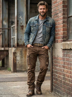 Brandon | Men's Relaxed Cargo Pants, Loose-Fit Utility Pants | The Dress Cellar