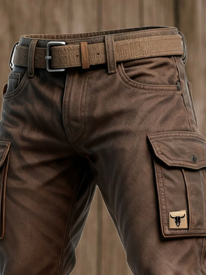 Brandon | Men's Relaxed Cargo Pants, Loose-Fit Utility Pants | The Dress Cellar