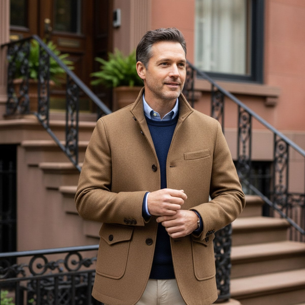 Hayes | Men's Tailored Wool Overcoat, Smart Wool Coat | The Dress Cellar
