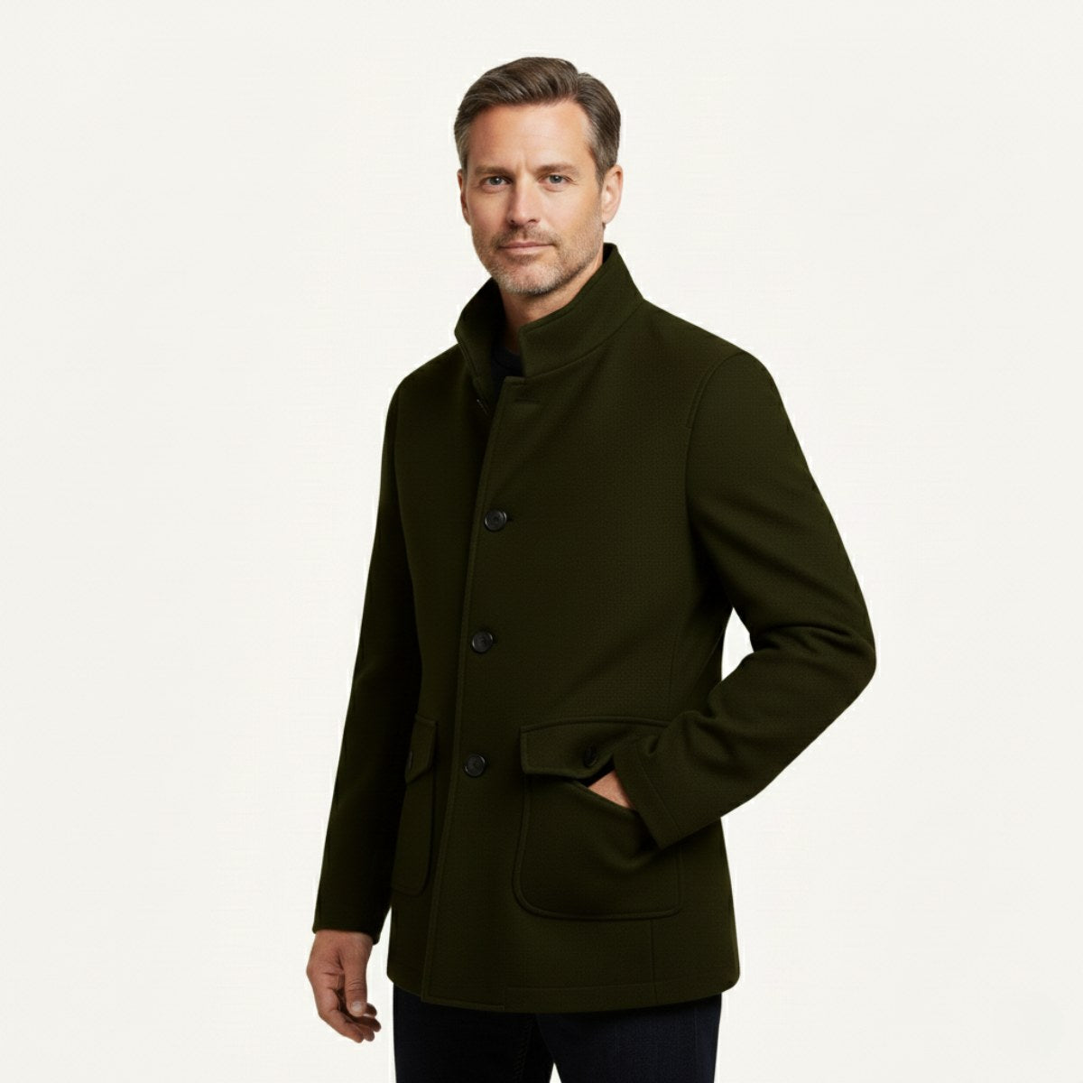 Hayes | Men's Tailored Wool Overcoat, Smart Wool Coat | The Dress Cellar