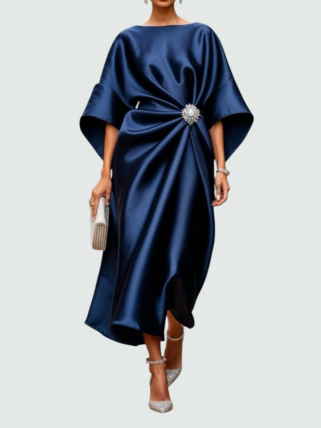 Heather | Women's Elegant Long Dress - Navy