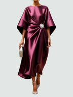 Heather | Women's Elegant Long Dress - Red