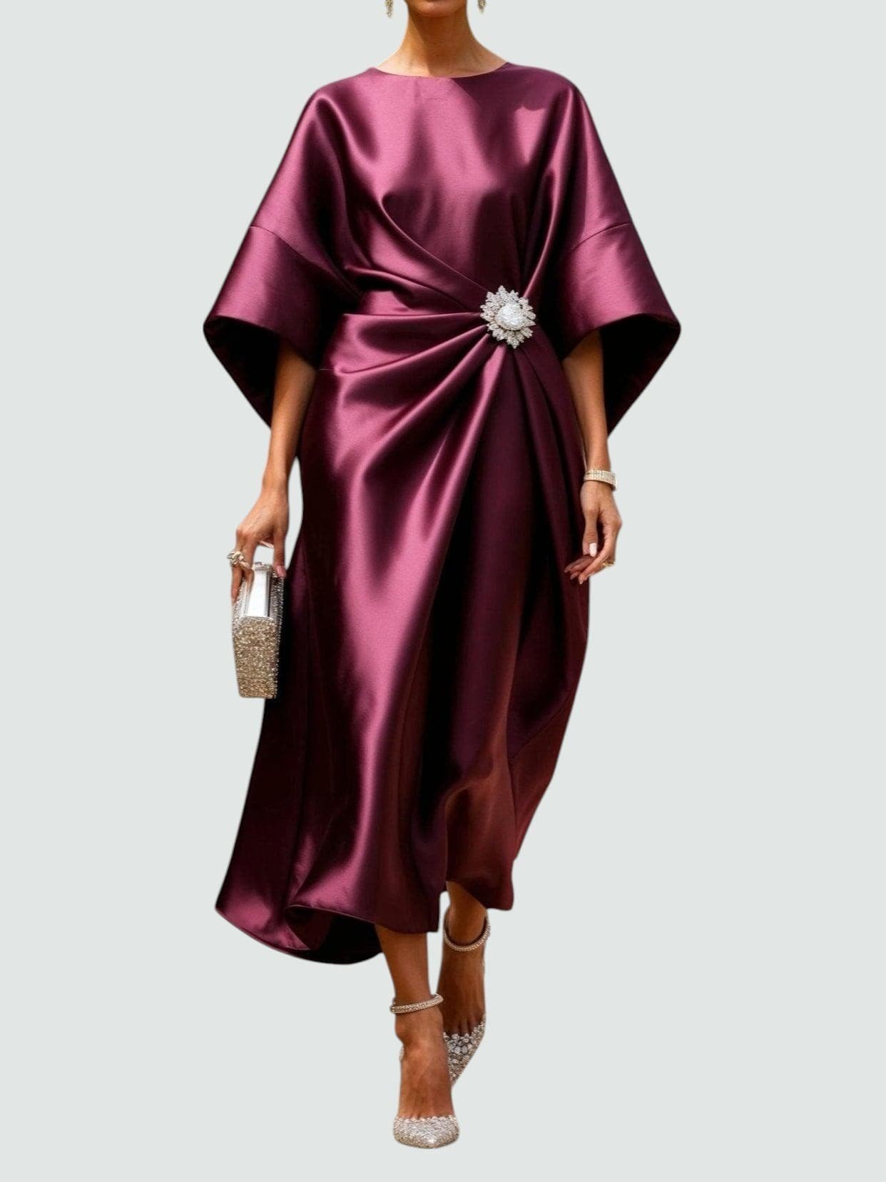 Heather | Women's Elegant Long Dress - Red