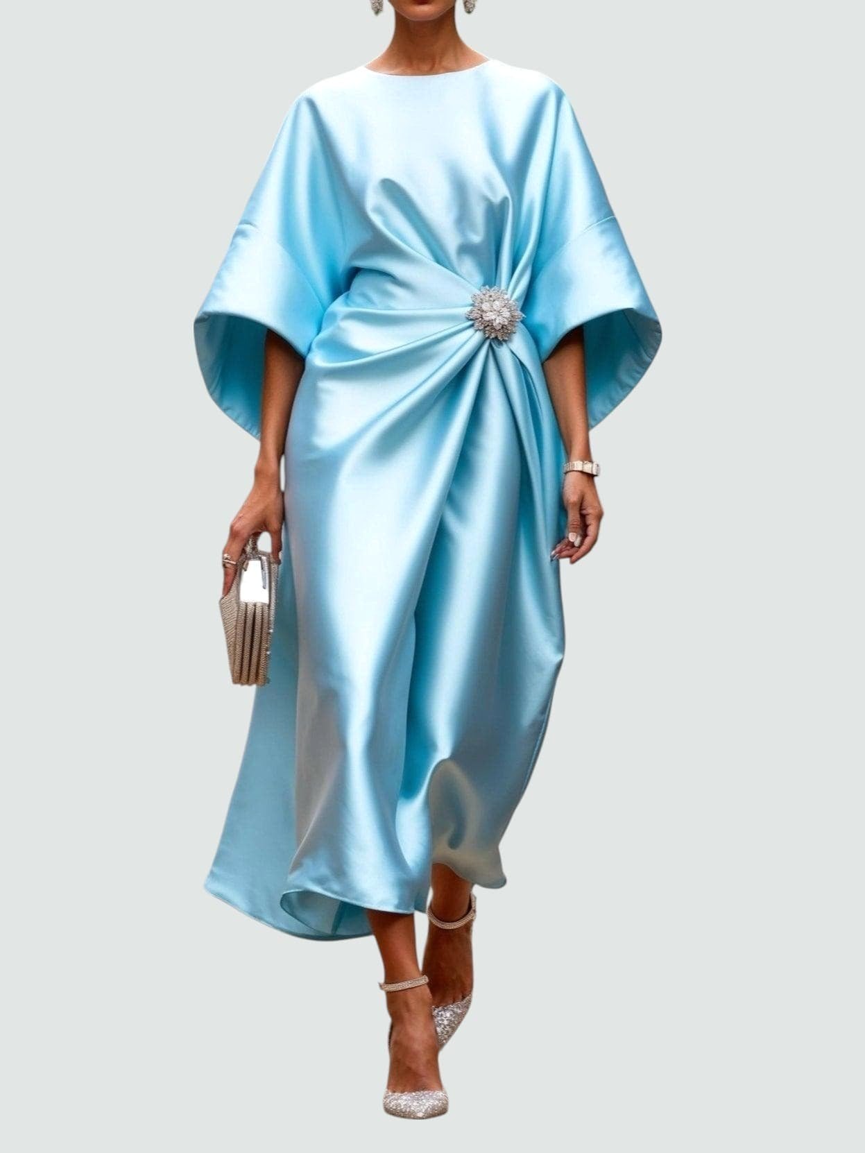 Heather | Women's Elegant Long Dress - Turquoise