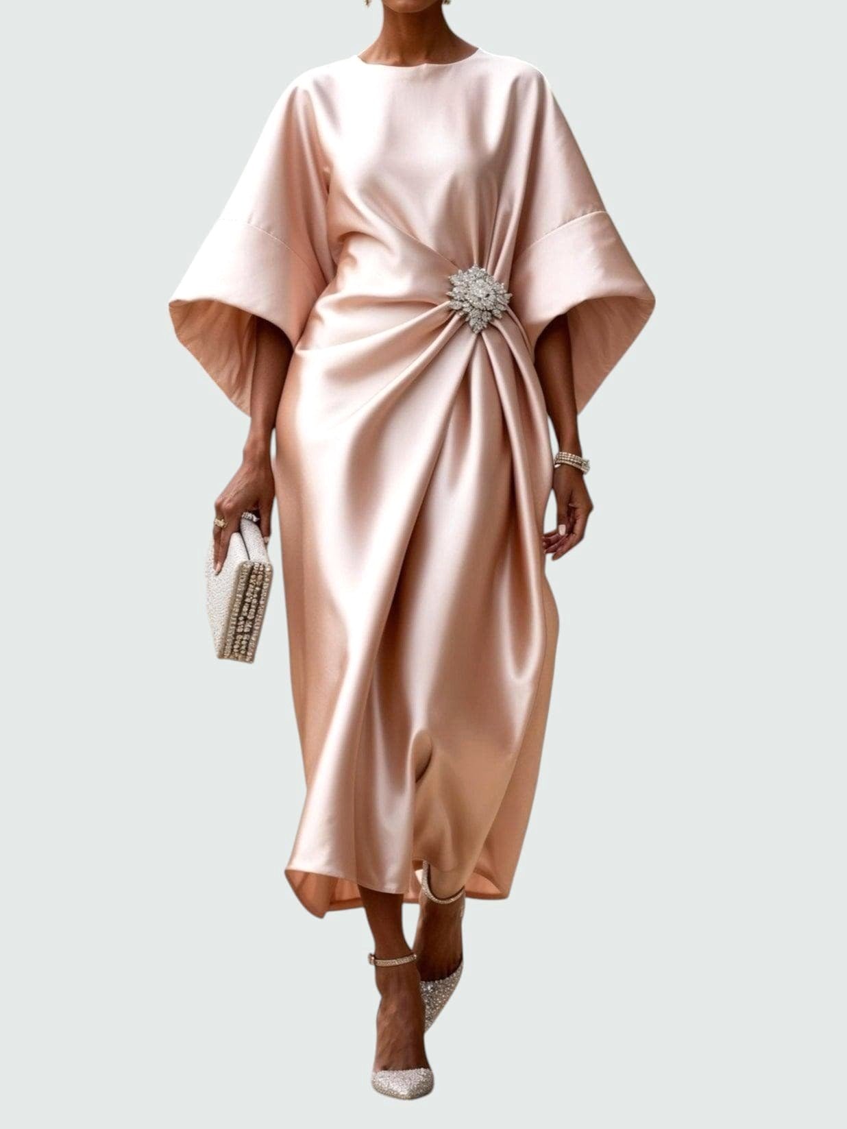 Heather | Women's Elegant Long Dress - Beige