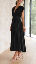 Heather | Women's Pleated Maxi Dress - image 16