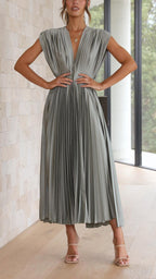 Heather | Women's Pleated Maxi Dress - image 20