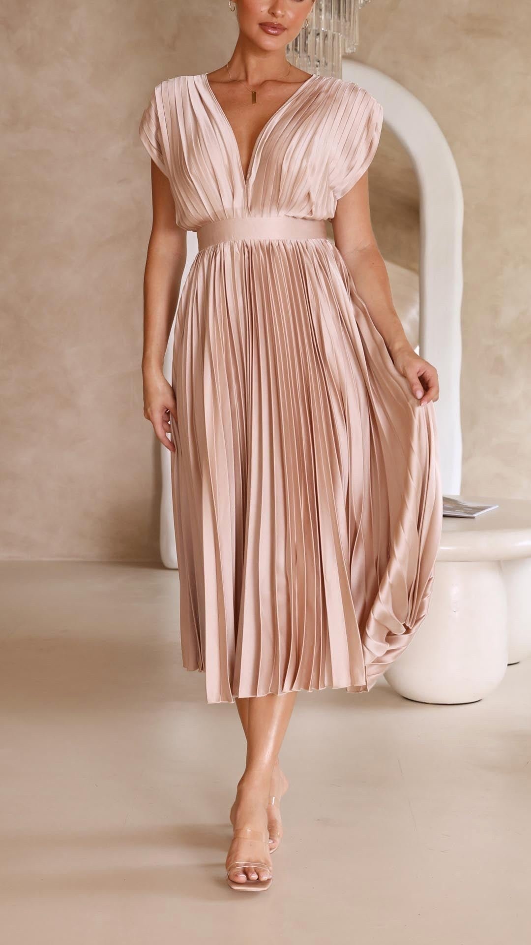 Heather | Women's Pleated Maxi Dress - image 6