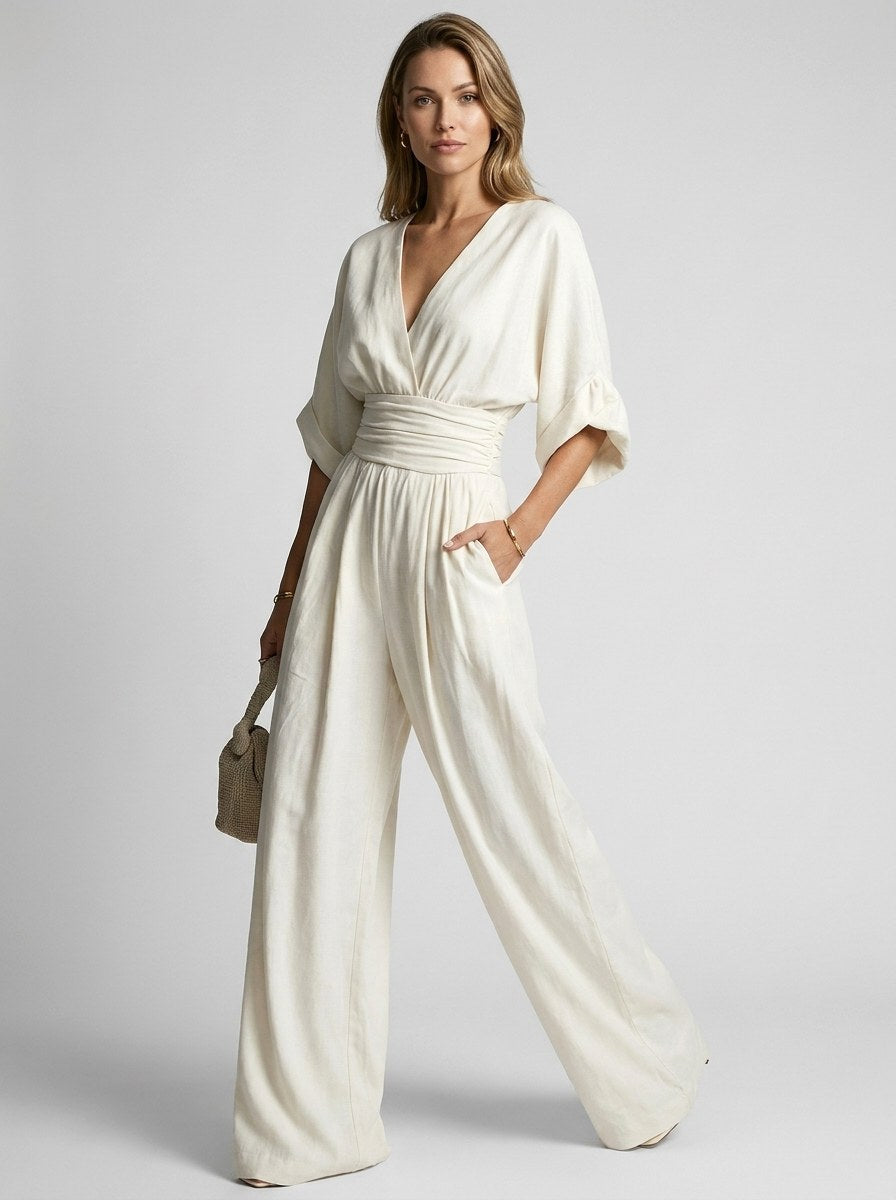 Helena | Women's Elegant Wide-Leg Jumpsuit - image 1