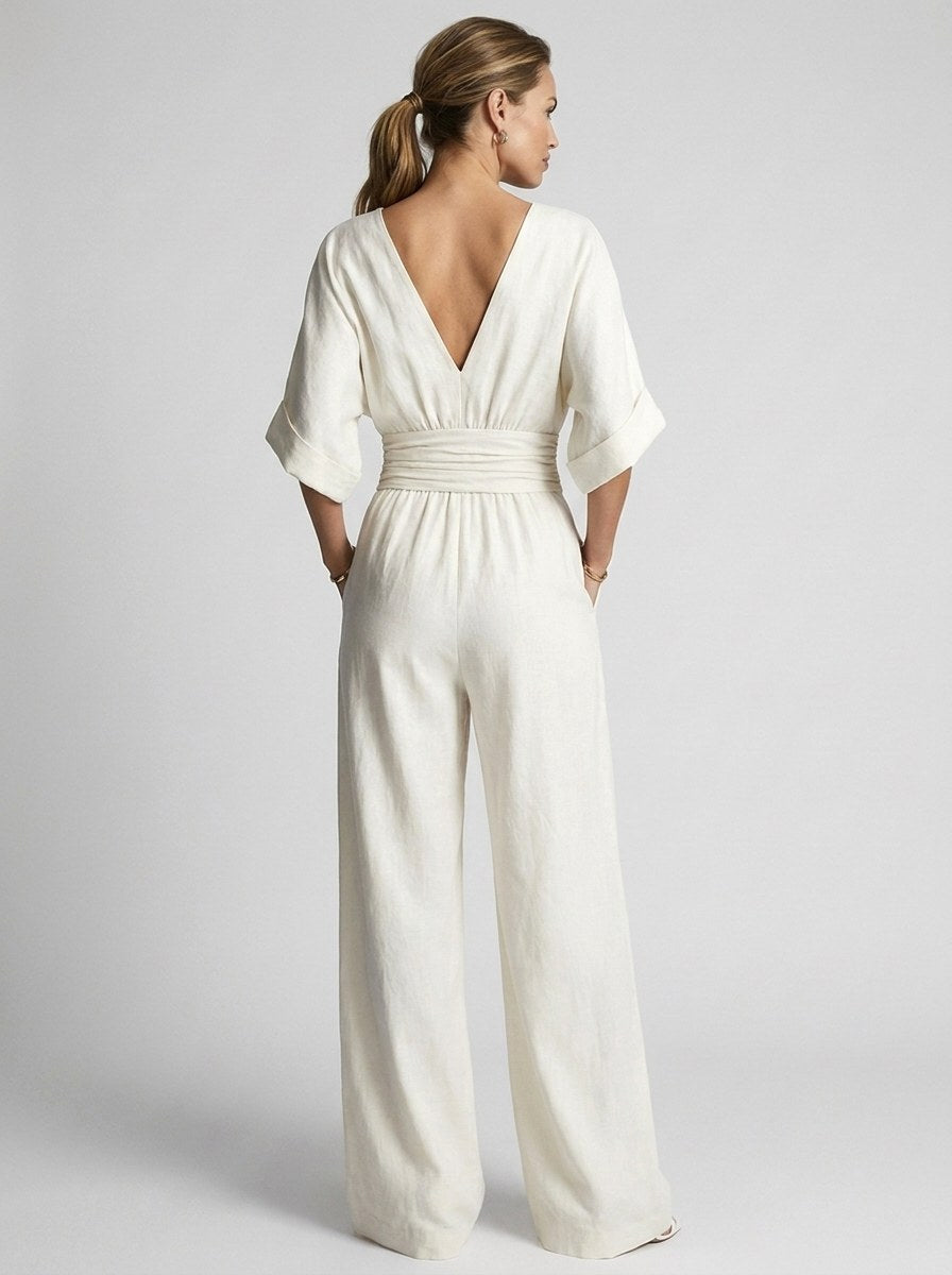 Helena | Women's Elegant Wide-Leg Jumpsuit - image 2