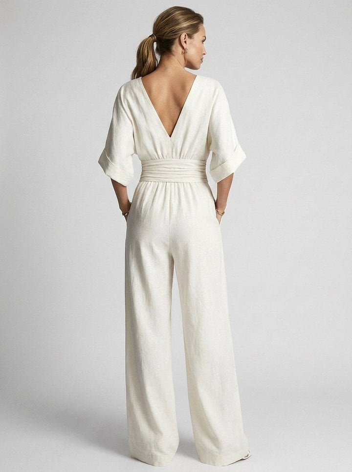 Helena | Women's Elegant Wide-Leg Jumpsuit - image 2