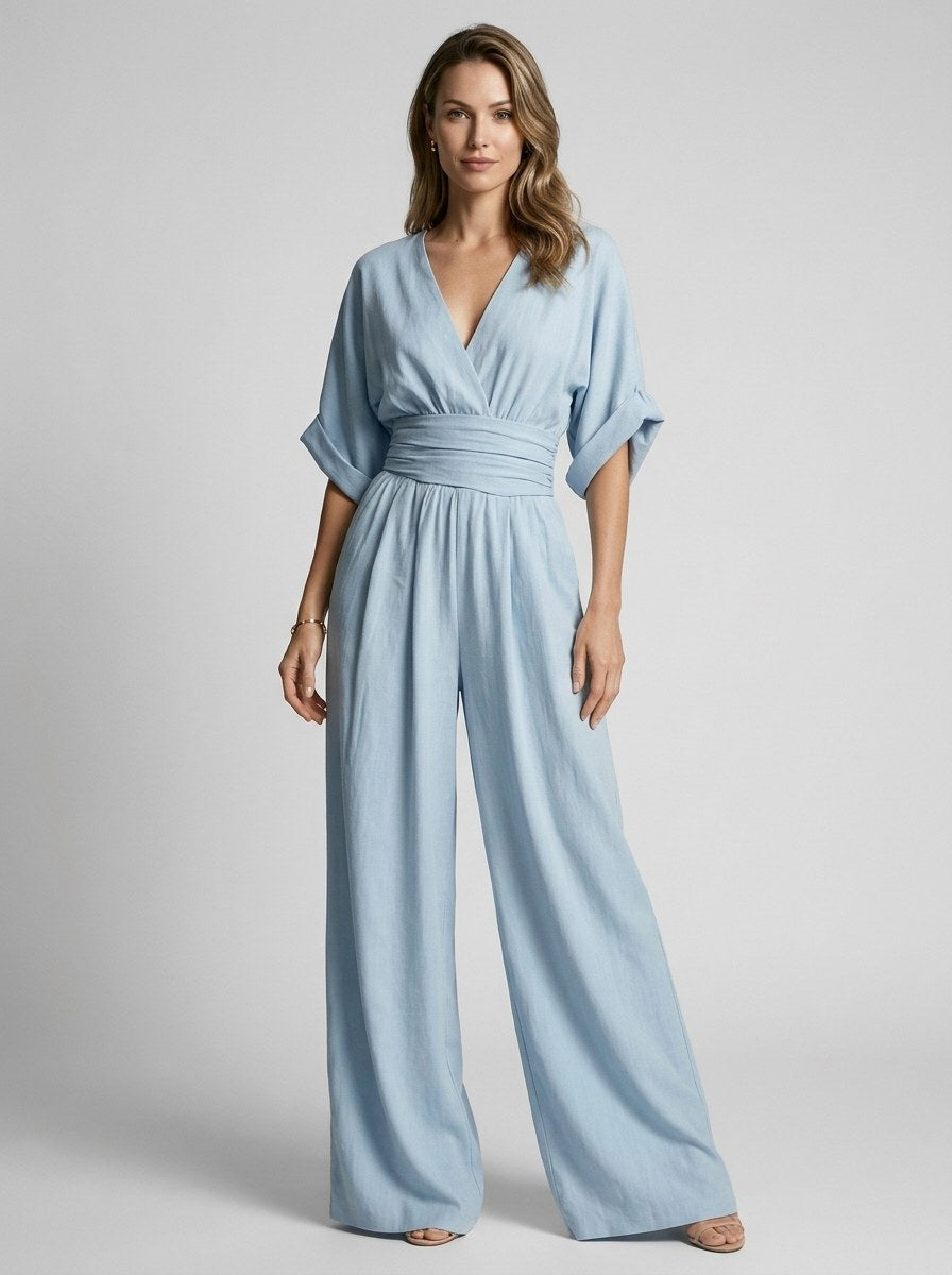Helena | Women's Elegant Wide-Leg Jumpsuit - image 4