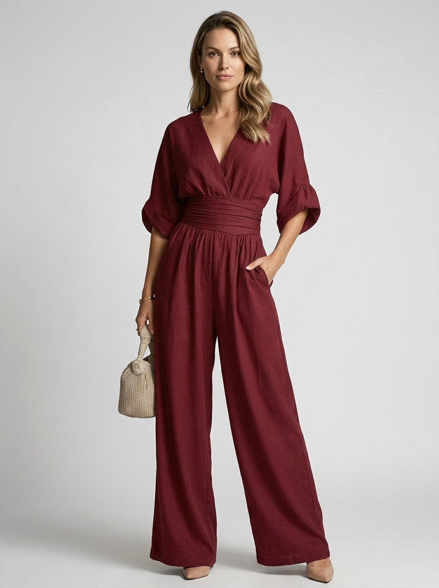 Helena | Women's Elegant Wide-Leg Jumpsuit - image 5