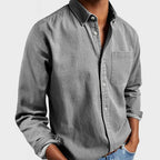 Henry | Men's Tailored Cotton Shirt, Smart Everyday Shirt | The Dress Cellar | Grey
