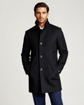 Hudson | Men's Premium Wool Overcoat, Tailored Winter Coat | The Dress Cellar